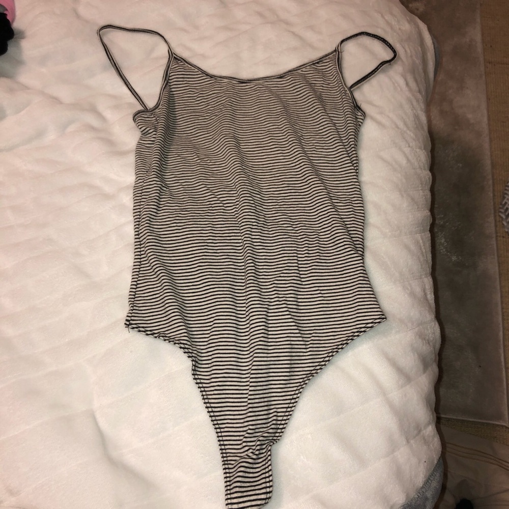 Brandy Melville striped bodysuit